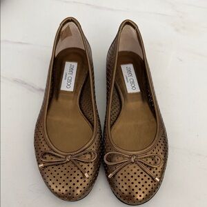 Jimmy Choo Women's Metallic Bronze Flats